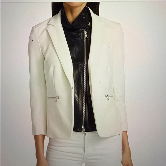 Veronica Beard Black Leather Moto Dickey - Picture 5 of 6